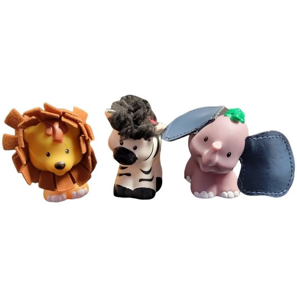 Lion, Elephant, Zebra Touch & Feel Lot Mattel Little People 2005 Texture Tactile - Picture 1 of 12
